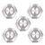 5Pcs Momentary Push Button Switch Metal Auto Reset Ultra Thin Waterproof with LED 19mmAC220V Green