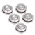 5Pcs Momentary Push Button Switch Metal Auto Reset Ultra Thin Waterproof with LED 19mmAC220V Green