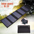 Monocrystalline Silicon 15W Outdoor Camping Hiking USB Solar Panel Portable Solar Power Recharger Mobilephone Recharging Tool Folding Removable Solar Panels