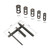 10 PCS Valve Spring Compressor C Clamp Kit Free Disassemble Valve Spring Assembly Removal Tool with Collet Pusher Adapters, Extension Rods, Lever for Car Motorbike Engine Repair