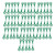 100pcs Replacement Lawn Mower Cutting Blade Portable Grass Trimmer Blades (Green)
