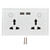 Touch Light Switch Wall Glass Panel Plate Wifi 2 Pisotion USB Smart Socket White AC110‑240V