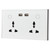 Touch Light Switch Wall Glass Panel Plate Wifi 2 Pisotion USB Smart Socket White AC110‑240V