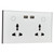 Touch Light Switch Wall Glass Panel Plate Wifi 2 Pisotion USB Smart Socket White AC110‑240V