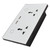 Touch Light Switch Wall Glass Panel Plate Wifi 2 Pisotion USB Smart Socket White AC110‑240V