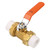 Brass Pipe Ball Valve with Double PPR Hot Melt Fitting 3/4"BSP DN20