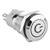 40pcs 16mm Metal Momentary Push Button Switch Auto Reset Flat Head 24V LED Light 5-Pin (Blue)