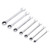 7Pcs Fixed Head Ratchet Wrench Set Combination Wear Resistant Fine Polished Combination Ratchet Wrench Kit