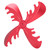 Stove Fan Blade 180mm 4 Blades Heat Powered Aluminium Alloy Horn Shape Fireplace Fan Blade Accessory for Home Red