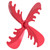 Stove Fan Blade 180mm 4 Blades Heat Powered Aluminium Alloy Horn Shape Fireplace Fan Blade Accessory for Home Red