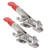 2Pcs Toggle Clamp Pull Latches Adjustable Stainless Steel 400lbs Capacity Set Kit
