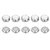 5Pcs Momentary Push Button Switch Metal Auto Reset Ultra Thin Waterproof with LED 22mmAC220V Blue