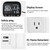 110V 15A Temperature Controller Socket High-Precision Digital Display Smart Thermostat Fish Tank Touch Screen Preset Timer Switch Cooling Heating Thermostat Socket Temperature Regulation