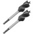 2Pcs Drill Bits 4-Slot 4 Flutes Hex Shank Long Woodworking Hole Saw Cutter Tool 26mm