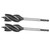 2Pcs Drill Bits 4-Slot 4 Flutes Hex Shank Long Woodworking Hole Saw Cutter Tool 26mm