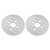 2Pcs Aluminum Spur Gear Anodic Oxidation 0.8MOD Straight Gears 4 Long Hole 16 Circles Holes4312-0414-0070