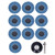 10Pcs Abrasive Wheel 80‑Grit Torsion Zircon Corundum Grinding Flap Disc with Rubber Disc 2in