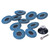 10Pcs Abrasive Wheel 80‑Grit Torsion Zircon Corundum Grinding Flap Disc with Rubber Disc 2in