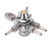 Automatic Spray Gun Stainless Steel Nozzle Zinc Alloy Electroplated Body Small Silver Oil Paint Sprayer for Industry 1.3mm/0.05in