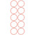 10Pcs Rubber Sealing Ring Circular Accurate Durable HeatResistant Smooth Neat Valve Plate Sealing Ring(550W )
