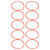 10Pcs Rubber Sealing Ring Circular Accurate Durable HeatResistant Smooth Neat Valve Plate Sealing Ring(550W )