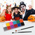 12 Colors Professional Face Paint Kit with 2 Brushes Safe & Non Toxic Water Based Face and Body Painting Makeup Palette Hypoallergenic Facepaints for Halloween Cosplay Costume Party Festival Art Supplies