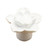 Lotus Flower Ceramic Door Knob Drawer Cupboard Wardrobe Furniture Pull Handle (White)
