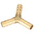 Brass Y 3-Way Hose Barbed Connector Joiner Fitting Air Water Gas OD (8mm,4pcs)