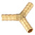 Brass Y 3-Way Hose Barbed Connector Joiner Fitting Air Water Gas OD (8mm,4pcs)