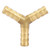 Brass Y 3-Way Hose Barbed Connector Joiner Fitting Air Water Gas OD (8mm,4pcs)
