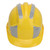 Safe Work Cap Enhanced ABS Hard Hat Impact Resistance Adjustable Helmet for Construction Site Reflective Yellow