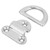 8mm Stainless Steel Folding Boat Marine Pad Eye Stowage D Tiedown Ring Cleat for Yacht Motor