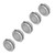 5Pcs Momentary Push Button Switch Metal Auto Reset Ultra Thin Waterproof with LED 25mmDC3~6V Yellow