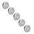 5Pcs Momentary Push Button Switch Metal Auto Reset Ultra Thin Waterproof with LED 25mmDC3~6V Yellow