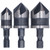 3Pcs Chamfer Drill Bit 5 Flute Hex Shank High Speed Steel Woodworking Countersink Hole Opener