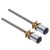 2Pcs DC Geared Motor M4x55mm Lightweight Robust Speed Reduction Gear Motor 500RPM DC6V