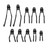 10Pcs Garage Hook Bike Holder Wall Mount Tool Storage Hanger Set Kit for Garden Ceiling