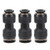 10Pcs Pneumatic Reducer Connector Stainless Steel Resin Black Straight Union Pipe Tube FittingPU12-12