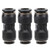 10Pcs Pneumatic Reducer Connector Stainless Steel Resin Black Straight Union Pipe Tube FittingPU12-12