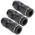 10Pcs Pneumatic Reducer Connector Stainless Steel Resin Black Straight Union Pipe Tube FittingPU12-12