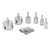 Round Shank Emery Hole Saw Bit Kit Robust High Speed Drill Hole Opener Bit Set for Glass Marble Ceramic