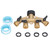 Garden Hose Splitter 4 Way Heavy Duty Brass Connector Spigot Adapter 3/4in with 4 Valves