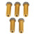 5 Pcs 3D Printer Hotend Nozzle 0.4mm Brass PTFE Coating Extruder Hot End Nozzle for 1.75mm Filament Volcano Nozzle