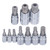 10 Pcs Triple Square Spline Bit Socket M4 To M18 1/4in 3/8in 1/2in Drive CR V Bit Socket Set with Storage Box