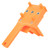 38Pcs/Set Woodworking Straight Drill Hole Locator Carpentry Drilling Guide Hand ToolsOrange