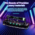 Digital Color Screen Quasi Nixie Tube Clock Desktop Electronic Time Temperature Display Glow Tube Alarm Clock Desk Decoration Novel Birthday Gift