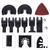 33PCS Universal Oscillating Multi Tool Saw Blades High Carbon Steel Cutting Tool for Wood Plastic
