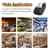 Receipt Printer Portable 58mm Mobile Thermal Printer Wireless BT Mini Bill Ticket Printing Compatible with for Android for IOS for Win with 1pcs Thermal Paper Rolls for Restaurant Supermarket Retail Clothing