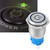 Blue LED Flat Round Head Self Reset Metal Push Button Ring with Power Symbol 16mm