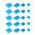 20pcs Blue Aluminum Heat Sink CPU Cooler with Adhesive for Raspberry Pi 2/3/4 3b 4B